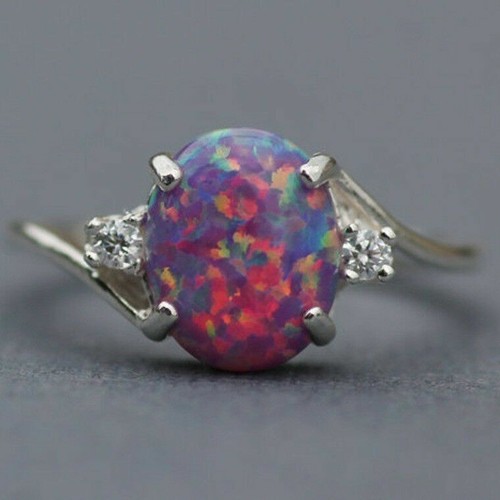 3ct pink fire opal - pink, 925