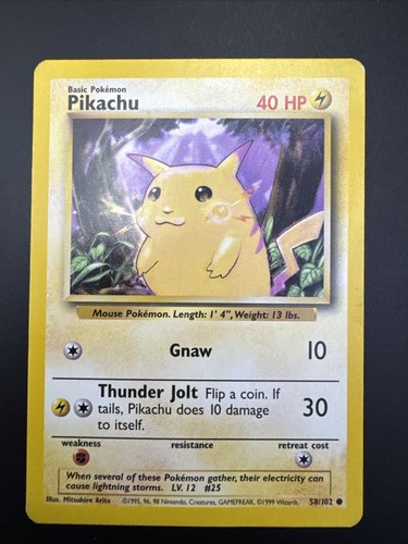 Pokémon tcg base set pikachu - pokémon,