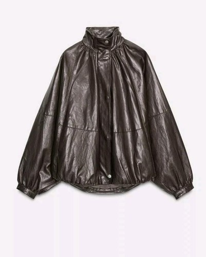 Zara faux leather bomber - faux,