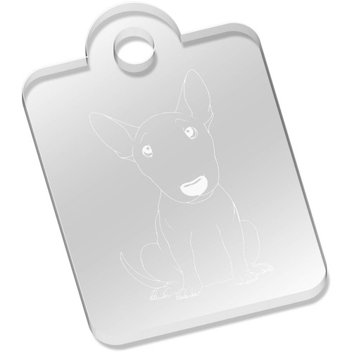 Sitting bull terrier acrylic - terrier',