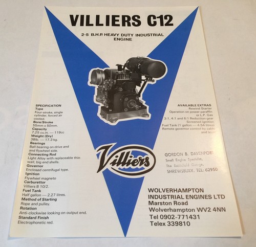 Villiers c12 engine - engine, 1970s