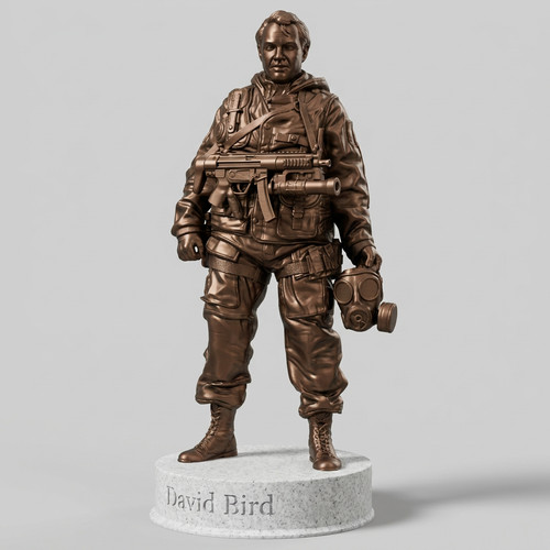 David bird statue sas veteran - ,