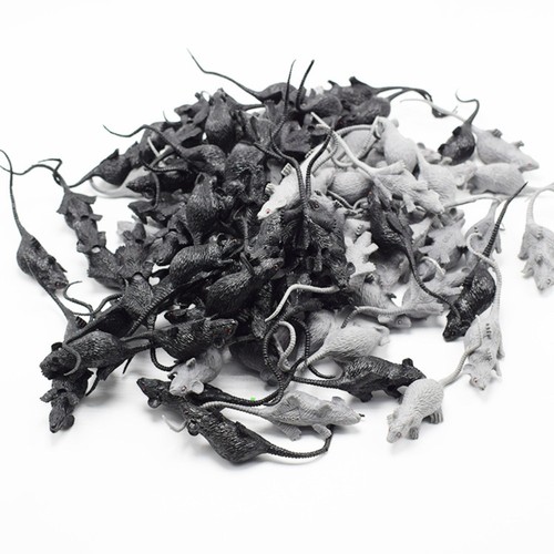 10pcs black grey rat - 10pcs, mini