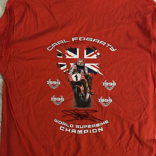 Carl fogarty signed tee shirt - carl,