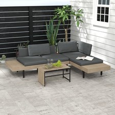 3-Piece L Shape Garden Sofa