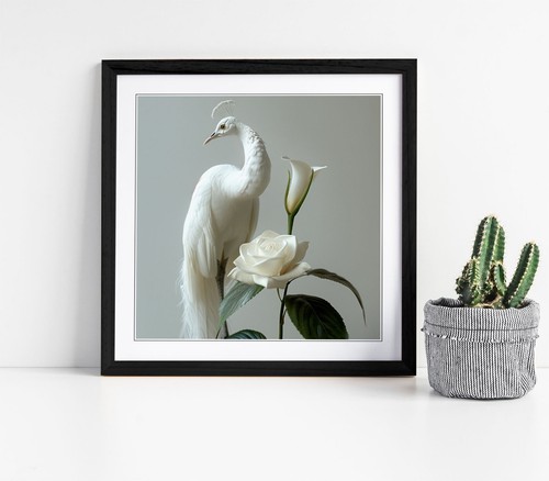 White peacock lily - &, -square