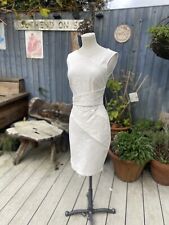 SIZE 10 LIPSY LONDON MICHELLE KEEGAN STRETCH WHITE BODYCON PENCIL DRESS