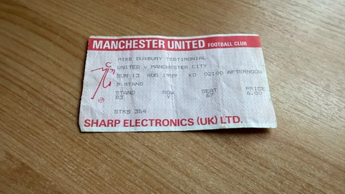 Ticket 1989 manchester - ticket, 1989/90