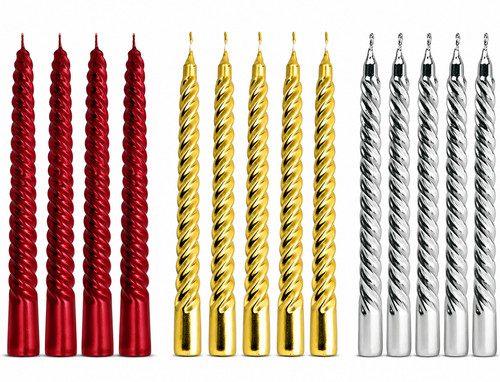 Twisted spiral candles wax - 4, x