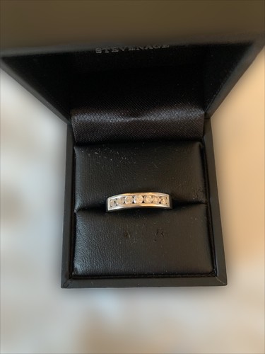 9ct white gold - and, diamond