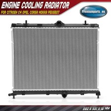 Engine Coolant Radiator for Citroën C4 Opel Corsa Mokka Peugeot 2008 208 19-24