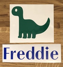 Personalised Dinosaur Storage Crate Vinyl Decal Sticker Label Toy Box Birthday