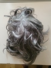 Mens Toupee Hair Replacement System Human Grey Hair Poly Skin Hairpieces #1B80