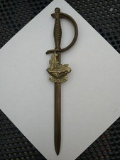 Ark Royal Sword Brass Letter Opener Vintage