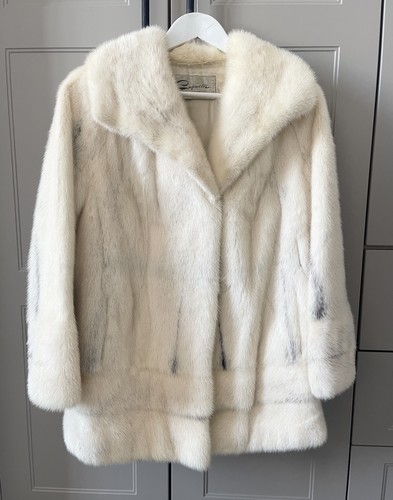 Real ivory cross mink fur - cross, coat