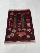 86x62 Cm Afghan War Rug  War Rug  Beautifully Made Wool Rug Handicrafts #658