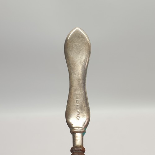 Sterling silver button hook - button,