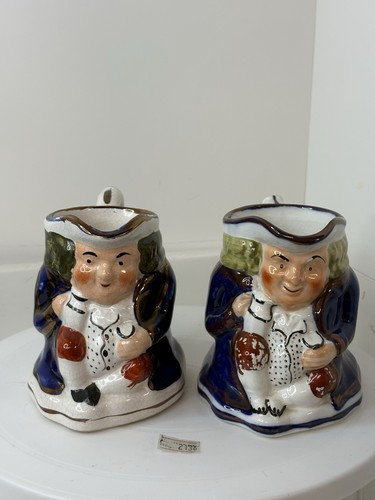 Pair staffordshire toby - of,