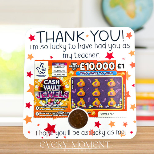Thank you scratch card - thank,