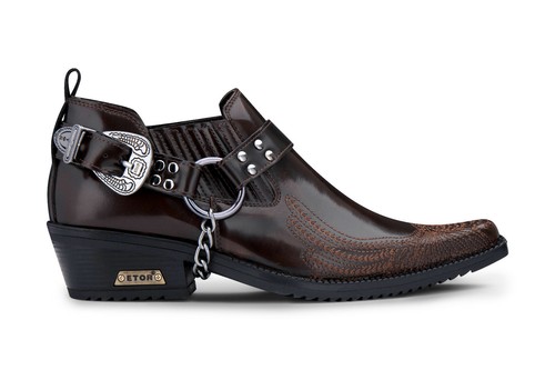 Men leather western - western, shoes