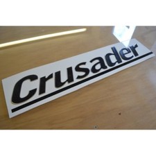 ELDDIS Crusader - (RESIN DOMED) - Caravan Name Sticker Decal Graphic - SINGLE