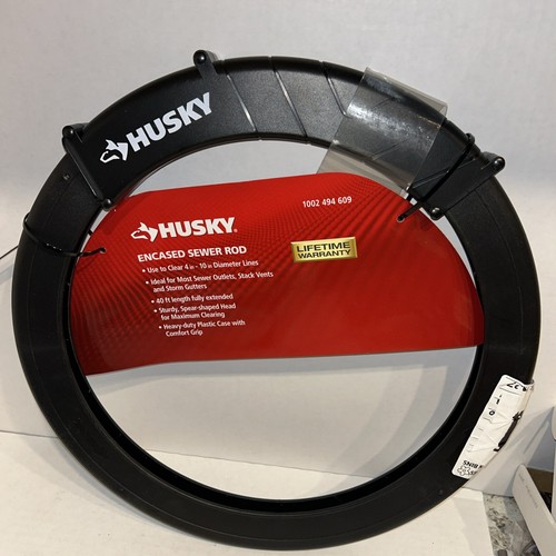 Husky encased sewer rod - rod, drain