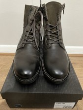 Dark Brown Leather Lace Up