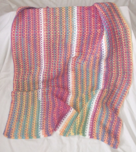 Pink mix hand crochet - pink, throw