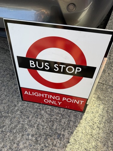 Old bus stop - sign, sided