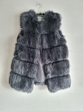 Primark black faux fur body warmer/gilet size XS