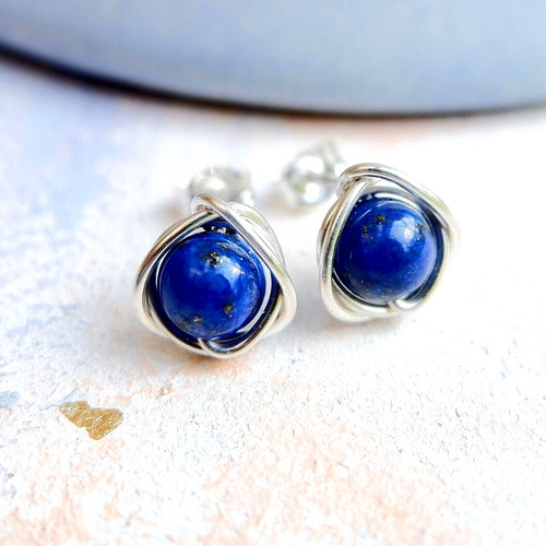 Handmade lapis lazuli earrings - lapis,