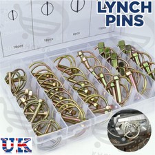 50pcs Lynch Pin Set Safety Linch Clip Fit Trailers Tractor Truck Mowers 4mm~11mm