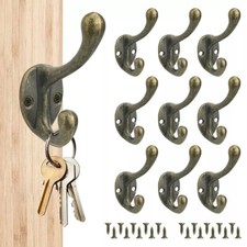 10Pcs Retro Hooks Vintage Cast