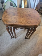 Antique Burr Walnut Nest Of Tables