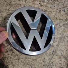 Genuine Vw Polo 9N3 Front Grill Badge 2005-2009 1T0853601A Chrome 125mm