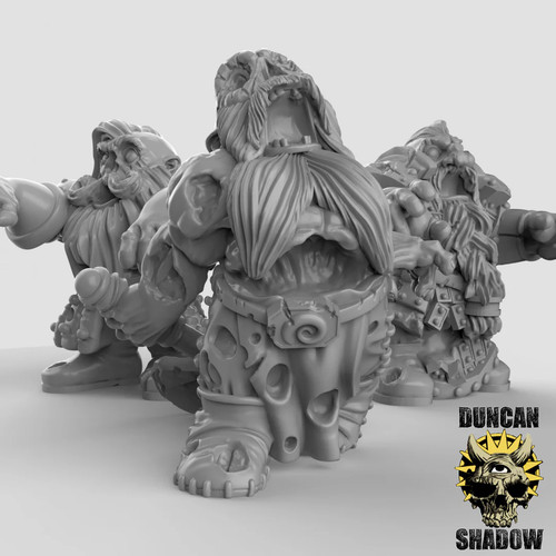 Zombie dwarfs resin - dwarfs, miniature