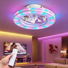 LED Ceiling Fan with Light RGB
