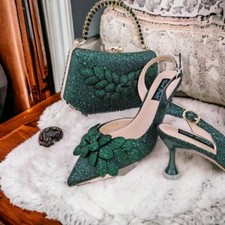 Hot Pink Rhinestone Heels with