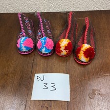 Minas Greek Slippers Pom Pom