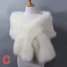 Warm Faux Fur Long Shawl Stole