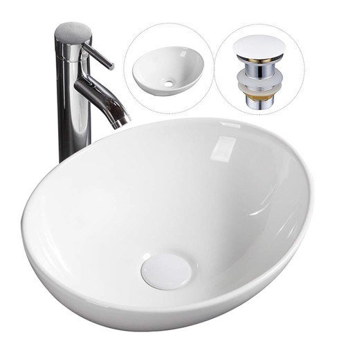 Modern oval bathroom - modern,