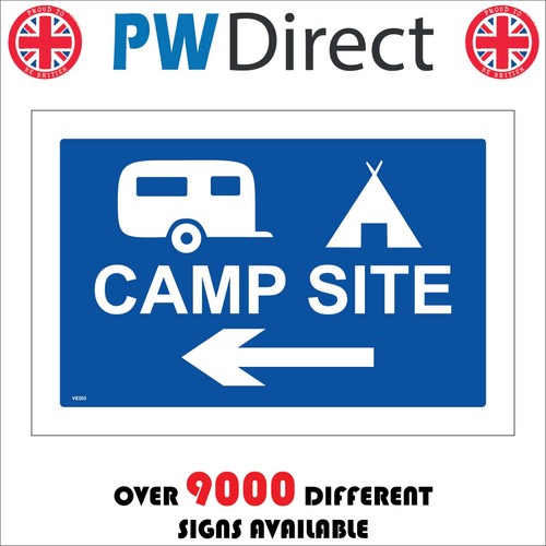 Sign camp site - site, left