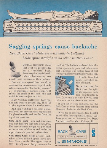 1959 simmons mattress sagging - mattress:,