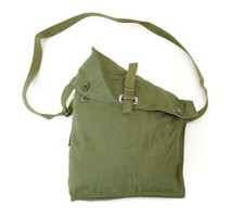 Swedish Army Gas Mask Bag Canvas Satchel / Side / Shoulder Bag Military Surplus