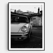Old Porsche Front View Vintage