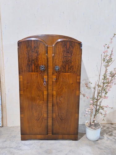 Vintage walnut wardrobe - vintage,