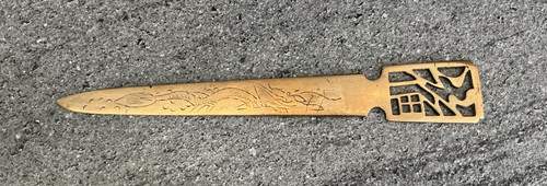 Antique brass letter - antique,