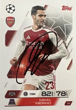 Arsenal Mikel Merino Hand Signed Match Attax 25/26 Card