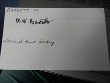 M. BARRETT  -  NATIONAL HUNT