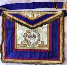 Masonic Regalia Apron Freemason Lambskin Embroided outfit 19 x 16 inches